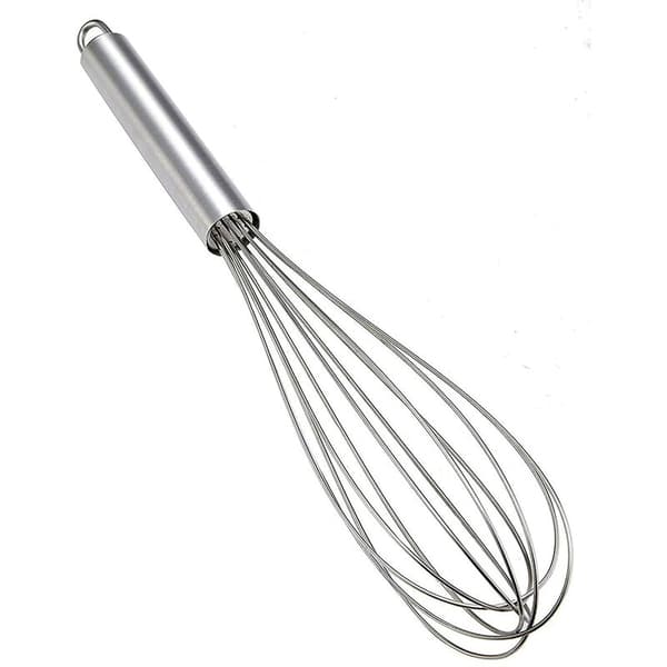 Helt rustfri ståltrådsvisp/mikser (sølv) Stor 30 cm for matlaging, blanding, visping, pisking, røring
