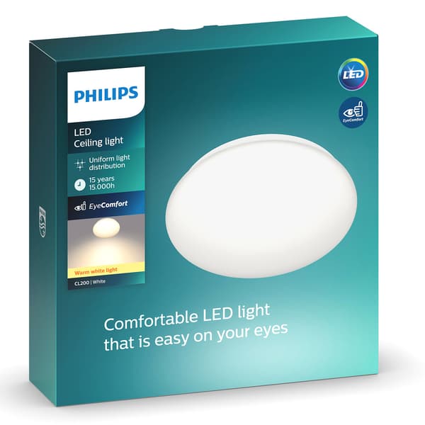 CL200 Plafond 225mm 6W 600 2700K Varmhvid Vit 200