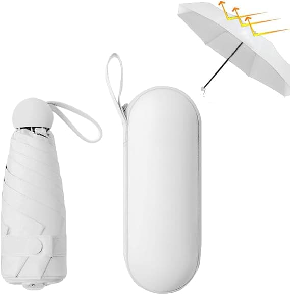 Reseparaply, Miniparafly, Fällbart Reseparaply Litet UV-paraply med Kapselväska Mini Anti-UV-paraply