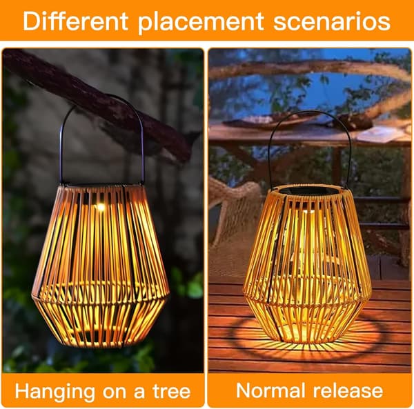 Outdoor Solar Powered Lantern, Suitable for IP55 Waterproof Rattan Lanterns, Bohemian Style Solar Lantern.