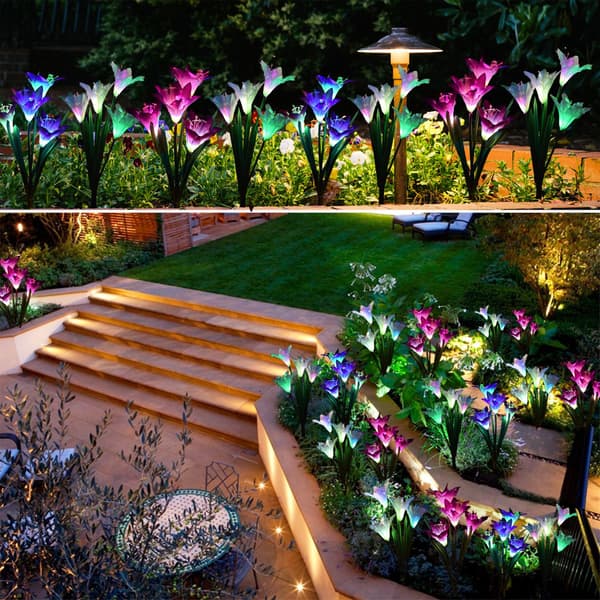 Solar lights for garden, outdoor, with 16 larger S