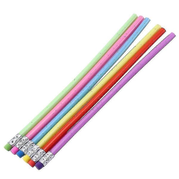 60 böjbara pennor, flexibla mjuka pennor med suddgummi, färgglada