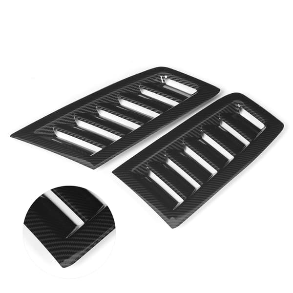 Par panserlufteventiler, foran, universal, karbonfiberlook, erstatning for Focus RS MK2-stil