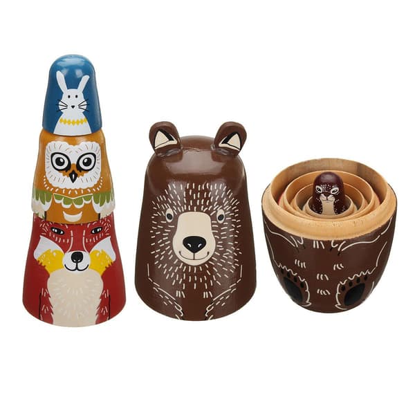Russiske dukker / Matryoshka - Babushka dukke - Dyr multicolor