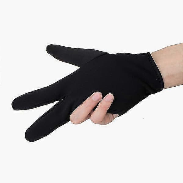 Heat Resistant 3-Finger Hair Styling Glove for Curling Iron with Adjustable Strap Black Medium [DB]