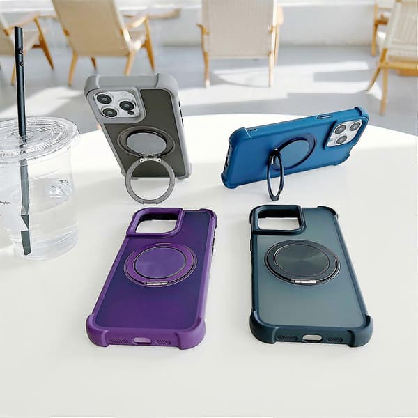 Etui kompatibelt med iPhone 15 Pro, kompatibelt med MagSafe CD Vein-stativ, TPU+PC-etui[LD]