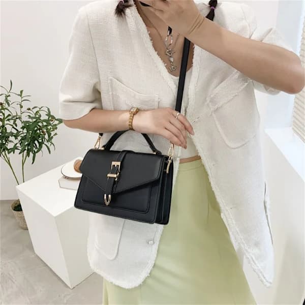 Messenger Skuldertaske Crossbody Taske SORT sort