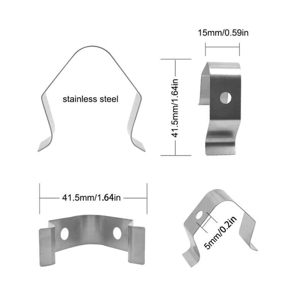 50 stk grilling rustfritt stål termometer temperatur sonde universell holder enkelt hull
