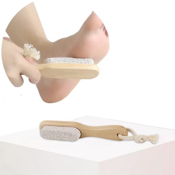 Træpimpsten Fodmassagebørste Fødder Eksfolierende Fjerner S