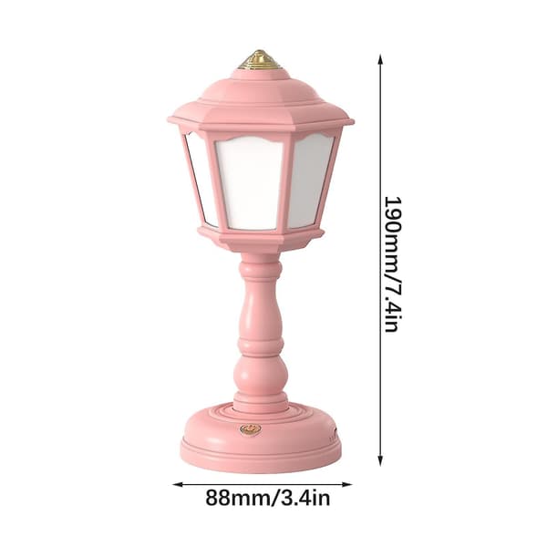 Gatelampeformet Skrivebordslampe Oppladbar Leselampe Nattlampe
