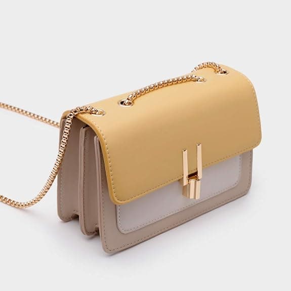 Farveblok skuldertaske til kvinder Læder crossbody håndtasker Cu