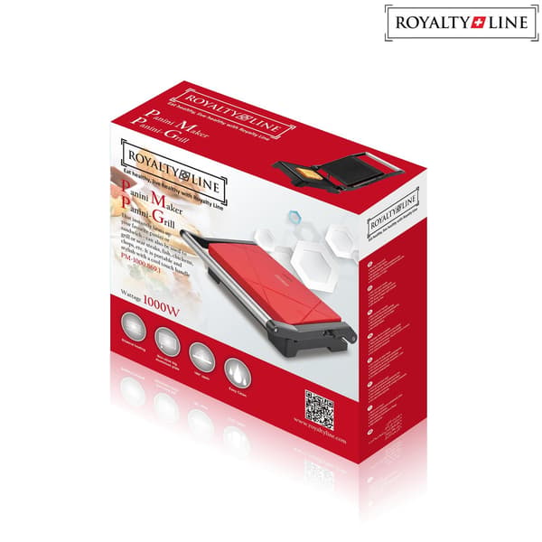 Royalty Line Leivänpaahdingrilli 1000W Musta