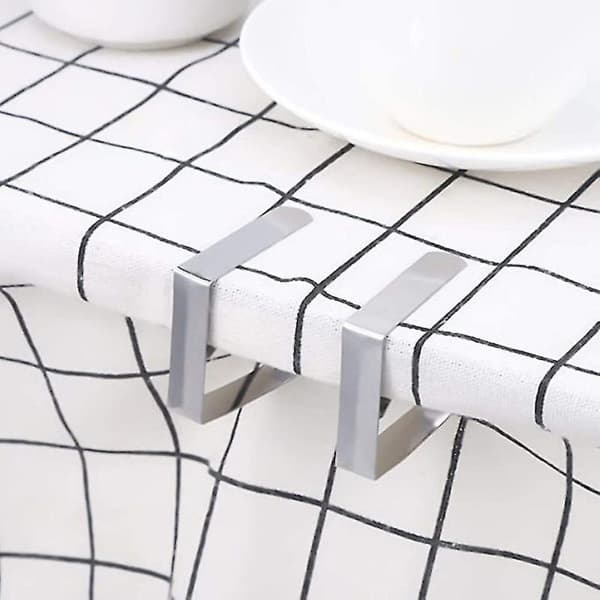 [LD] Stor 8 x 7 cm dugklemme i rustfrit stål, 8-pak