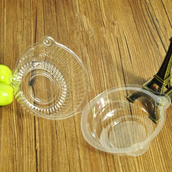 50 stk PE-materiale plast enkel individuell cupcake muffin domeholder bokser kopper pods