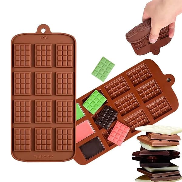 Silikone Chokoladeform Mini Chokoladebarer Slik Bagning
