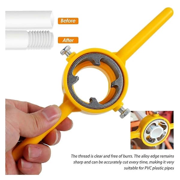 PVC Threading Tool, Pipe Threader Plumbing Tool Kit[CO]