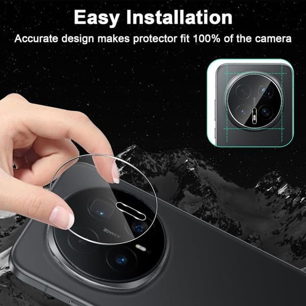 Tempered Glass Rear Camera Compatible with Honor Magic 8 Pro, Shock and Scratch Resistant 9H Transparent Transparent