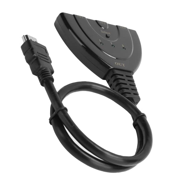 3-ingångs 1-utgångs HD Multimedia Interface-omvandlare 4K-växlare Hub Box Splitter med kabel