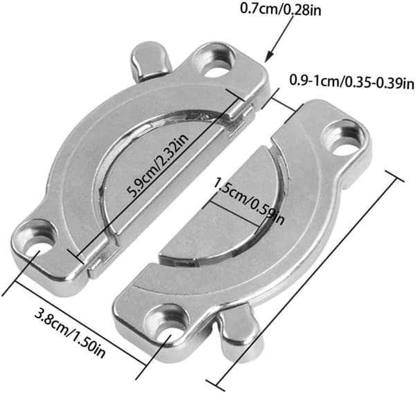 Skrivebordstilkobling - tretilkobling - sinklegering - spisebordstilkoblinger - svingbart skrivebordstilbehør_yu