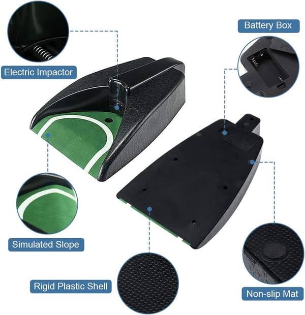 Golf Putting Mat, Automatic Ball Return, Professional Portable, ZQKLA