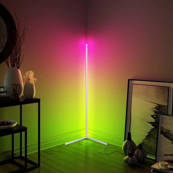 Fjernstyret LED-gulvlampe med tilhørende app, RGB, 7W