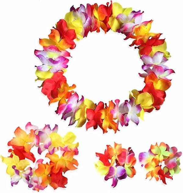 1 sett 80 cm voksenfest Hawaii-kjole Hula gresskjørt av