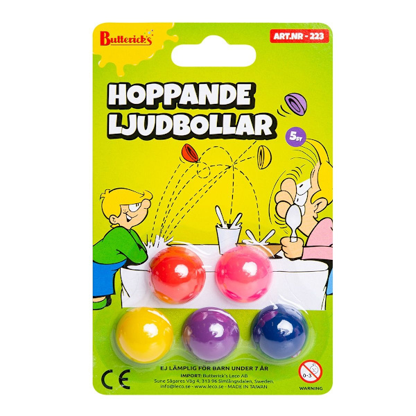 Butterick's Hoppende Lydbolde, 5 Stk
