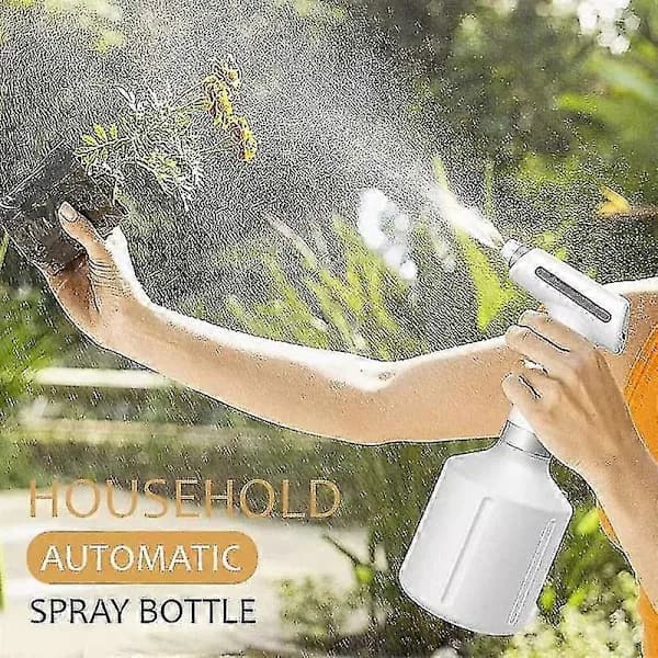 NA/Automatic spray bottle for household use, USB rechargeable water sprayer for planting White