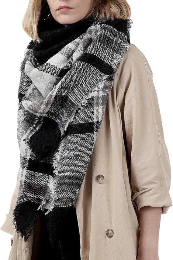 (Nior) Stor Ternuld Sjal Dame Cashmere Sjal Varm Efterår