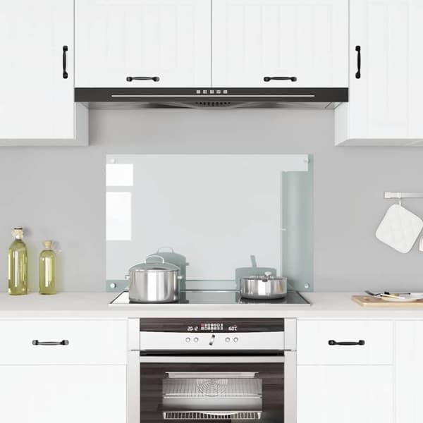 vidaXL Splashback transparent 90x60 cm tempered glass Transparent transparent