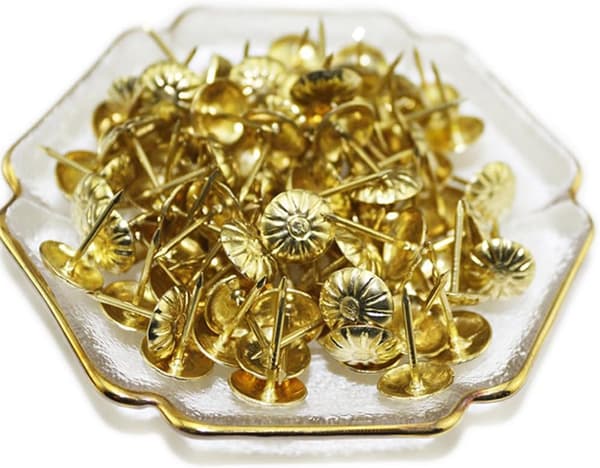 300 stk. Møbelstifter, 17x11 mm Guld Dekorative Møbelstifter Retro Søm DIY Møbelstifter til Møbler Sofa Or