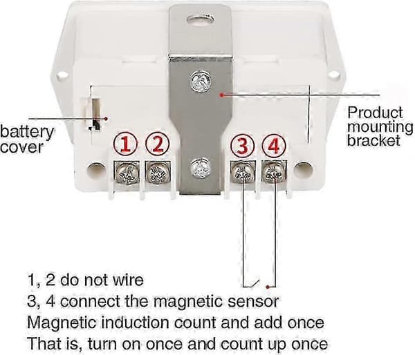 Digital Counter Electronic Click Counter Magnetic High Sensitivity Row Number Xj-5j Click Counter White Industrial Control Switch White (1pcs) Best Gift