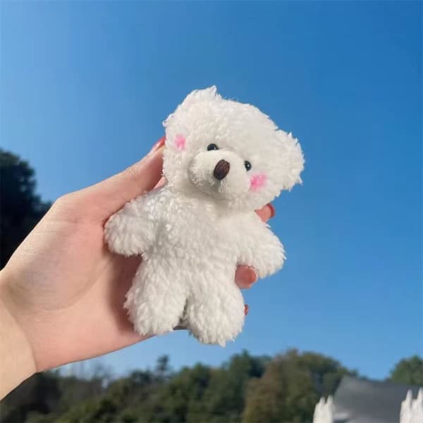 12-pak mini vita teddybjørne, 4,7 tommer små bløde krammedyr