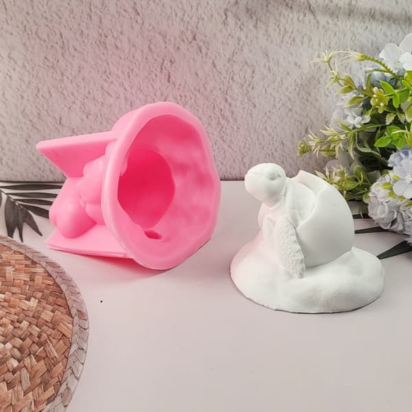Dyresilikoneforme 3D Skildpaddeforme Gipsforme Epoxyharpiksforme