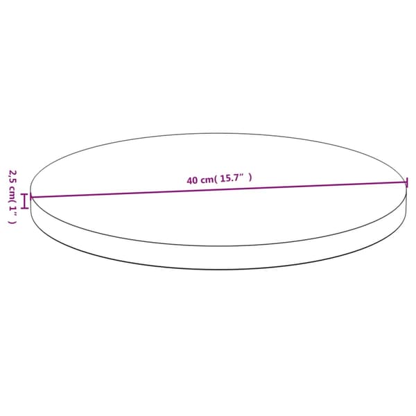 vidaXL Pöytälevy Ø40x2,5 cm bambu Brun 2700