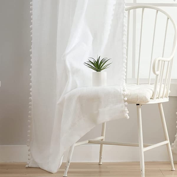 132*274cm (2 kpl) paneeliverho, retroverhot, läpinäkyvä, b