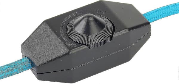 1-60W LED-dæmper Dæmpbar (drejedæmper) LED-dæmper, Tænd/Sluk, 220-230V, CE In-line-afbryder, Sort