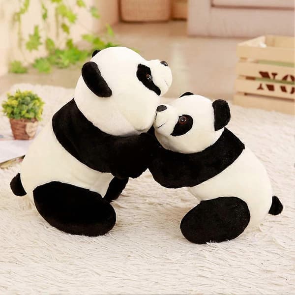 Mjukdjur Baby Gosedjur, Mjukdocka för Småbarn, Söt Tecknad Panda Bomullsdocka, 30CM