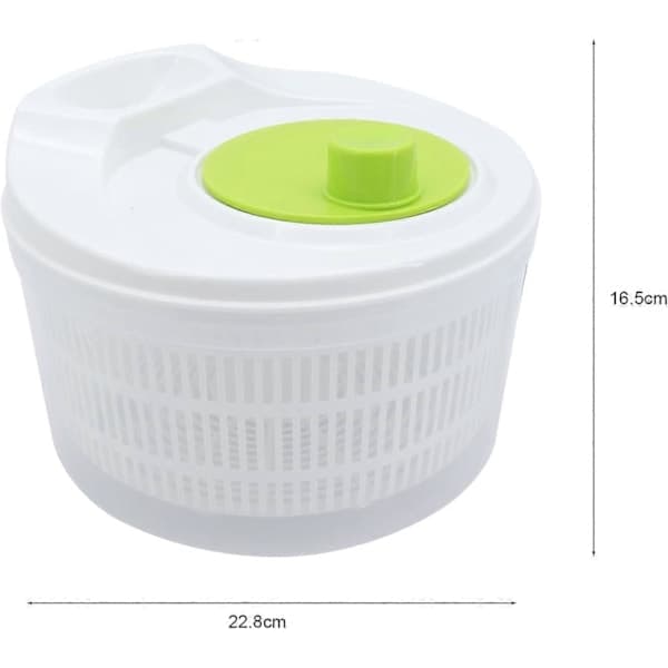 Small Salad Spinner, Rotating Colander with Clear Serving Bowl, Salad Dryer, Fruit and Vegetable Washer Drain, Vegetable Washer 3L