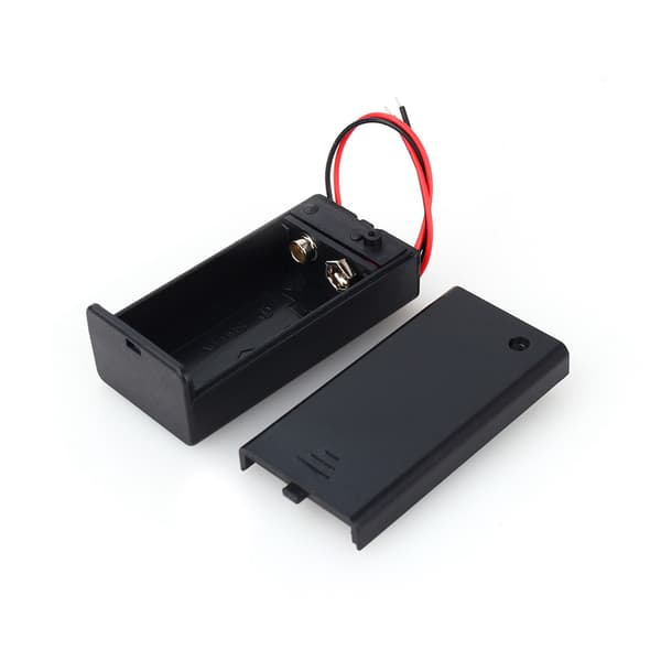9V Volt PP3 Batteriholder Boks DC-etui med ledning ON/OFF Afbryder Beskyttelse Holdbar