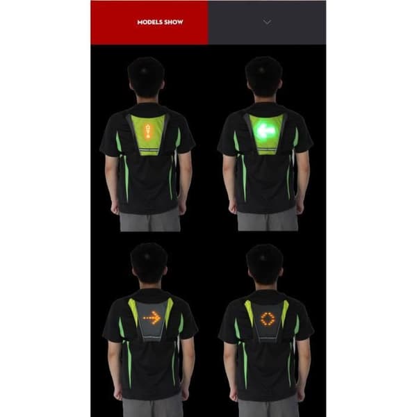 48 LED Flashing Vest - Adjustable Straps - Wireless Remote Control for Cyclists, Motorcyclists, Joggers, Walkers, School Bags