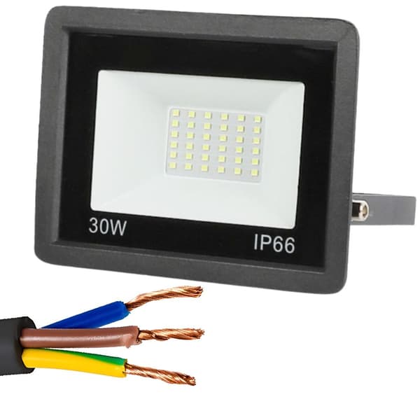 Forlygte halogen spotlight led 30w 6000k udendørs vandtæt ip66 262