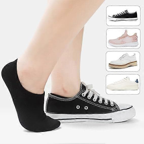 Træningsstrømper til kvinder og mænd - 8 par skridsikre lave ankelstrømper usynlige sneakersstrømper til loafers og afslappede bådsko