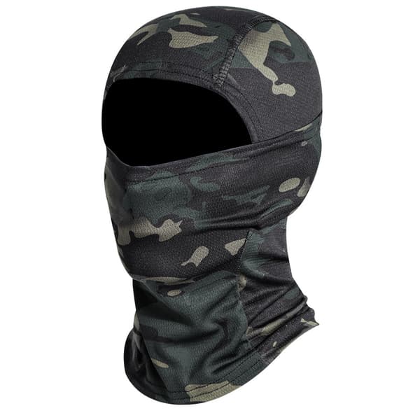 Fem delar - kamouflage - Mask, utomhus ridmask bergshuvudbonad