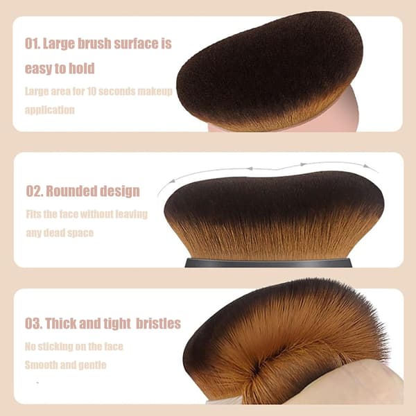 Kropsmakeupbørste til ben og ansigt Våd/Tør Brug Jævn Påføring (Rose Gold)