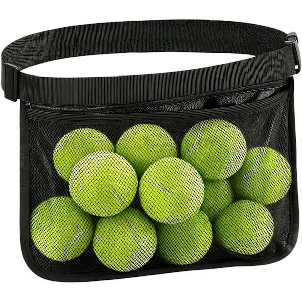 Tennisbold Taljetaske Justerbar til Sort