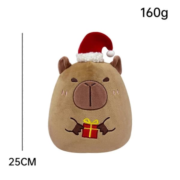 Plysch Tomte Jul Snögubbe Leksak Prydnadskudde Jul Älg Capybara Hemkudde Jul Capybara_tfrf Jul Capybara