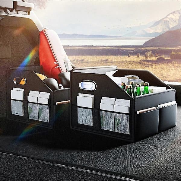 Car Trunk Organizer Foldable Car Trunk Storage Box Multi Compartment Storage Bins Stowing Tidying for Car Interior[co]