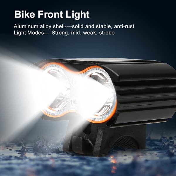 Lyssterk LED 2000LM USB Sykkelhodelykt Sykkel Frontlys for Nattsykling