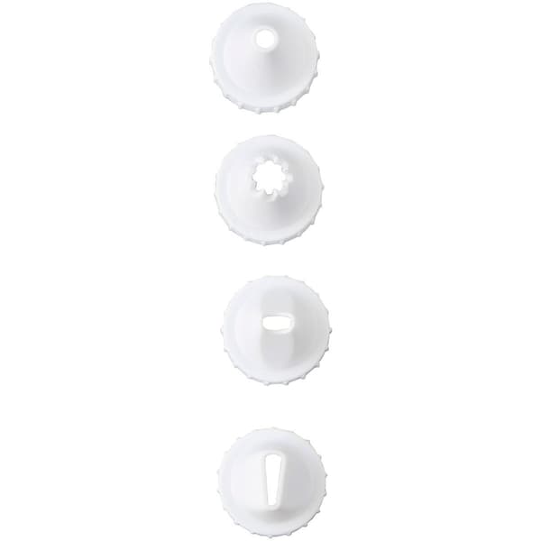 Wilton Dekorations Tyllesæt 4 dele, Blad Kronblad Blade Roser Stjerner Tyller Vit white
